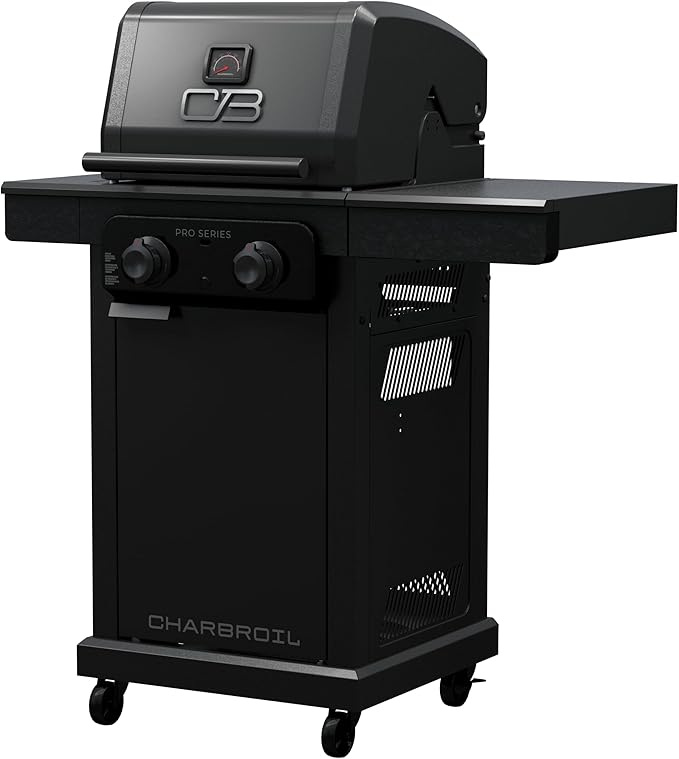 Charbroil Pro Series with Amplifire Infrared Technology 2-Burner Propane Gas Grill and Griddle Cabinet Black - 463676724