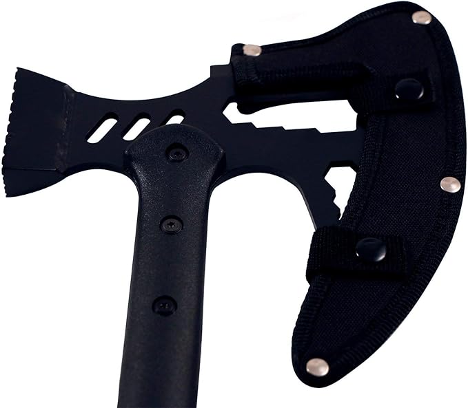 Wartech XBK04 Buckshot Tactical Multi Tool Hammer Axe with Paracord Handle 17 Black