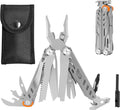 HANSHI Multitool Pliers 22-in-1 YG10 Tungsten Steel Multi Tool with ScissorsReplaceable Wire Cutters Flint Window Breaker Back ClipIdeal for Camping Survival and Gift(Silver)