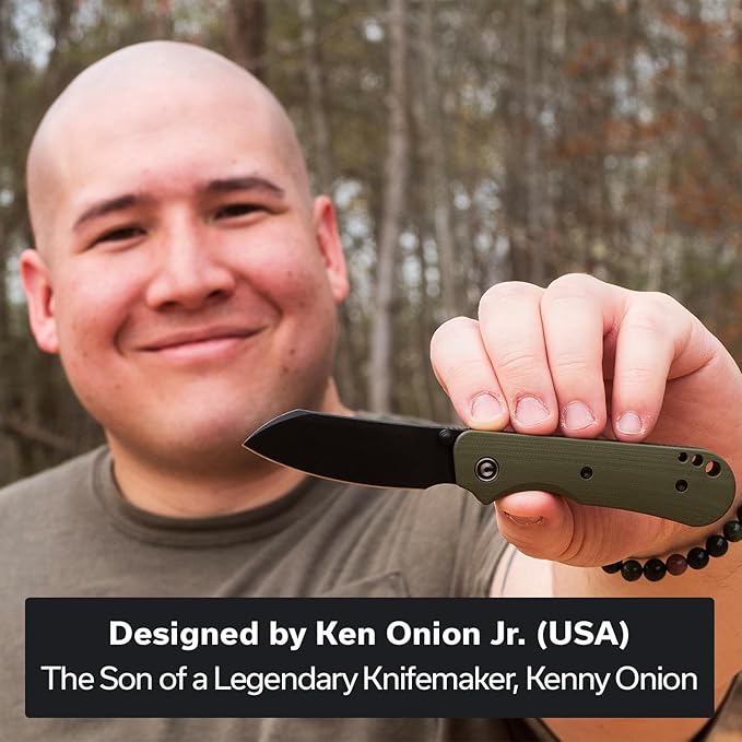 CIVIVI Crabby Pocket Knife EDC Folding Knife for Men Women with Swedish 14C28N Blade Contoured G10 Handle Designed by Ken Onion Jr. C24055-1