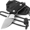 Omesio Neck Knife 5.43 Neck Knife with Sheath and Necklace Full Tang Small Fixed Blad Knife D2 Steel 2.17-Inch Blade G10 Handle for Outdoor Survival Camping Tactical