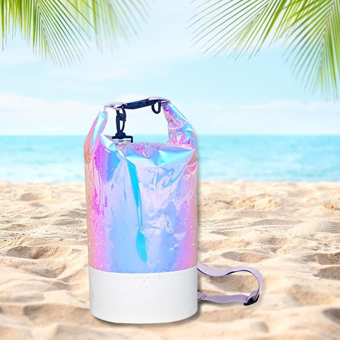 Waterproof Dry Bag PVC Float Bag Swim Beach Backpack Waterproof Bucket for Snowboarding Canoeing Fishing Ski Hiking- 20L