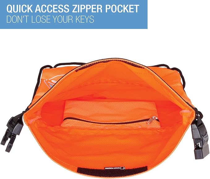 Lewis N. Clark WaterSeals Locking Backpack | Waterproof Bag | Anti-Theft Combination Lock | For Men &amp Women | Orange