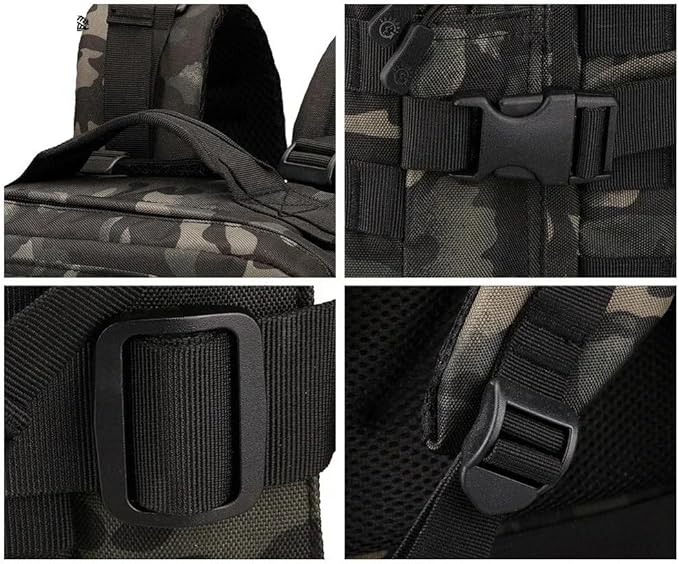 Tactical Hiking Camping Backpacks Molle 45L Rucksack Sport Travel Bags Large Capacity Fishing Bag(T)