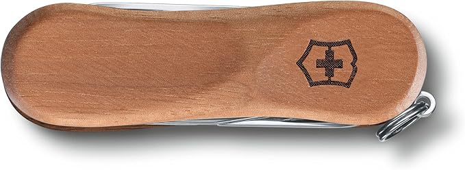 VICTORINOX 0.6421.63 Executive Wood 81 Swiss Army Knife Multi-functional Knife Trekking Hiking Wavy Blade Scissors Nail File Swiss Multi-Tool with 5 Functions