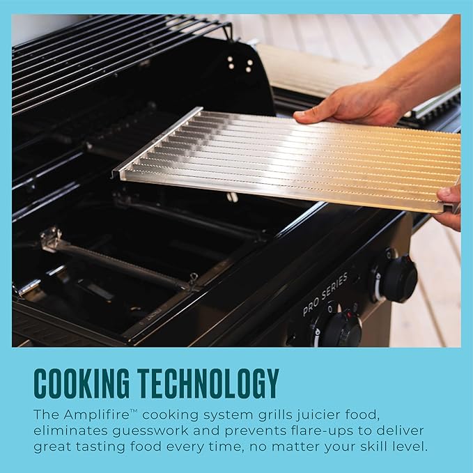 Charbroil® Pro Series™ with Amplifire™ Technology 3-Burner Propane Gas Grill and Griddle Cabinet Black - 463365124