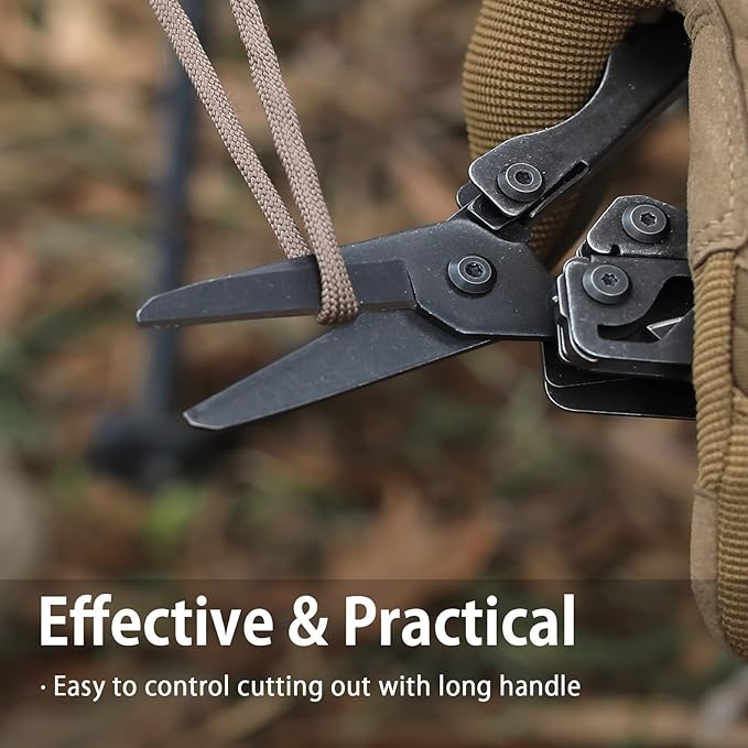 NexTool Heavy Duty Multitool Pliers with Pocket Scissors Replaceable Wire Cutters Nylon Sheath Folding Multitool Knife with Safety Lock for Camping Survival Home Repair DIY