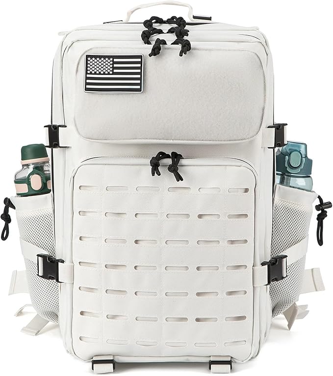 25L/45L Tactical Backpack for Women/men School Bag Gym Rucksack with Dual Cup Holder Bags for Womens Hiking Backpacks(45L Green)