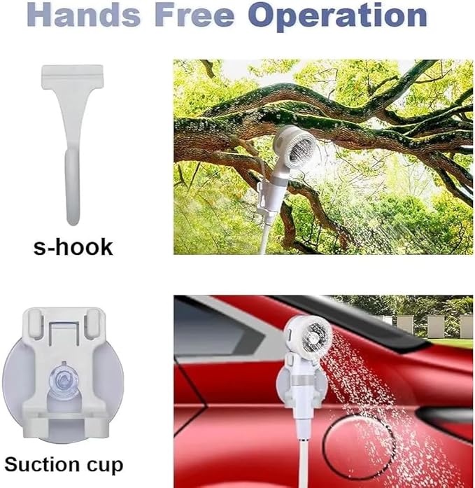 Portable Shower for Camping – Rechargeable Outdoor Shower Pump with Hose Digital Display for Travel Hiking Car &amp Pet Cleaning