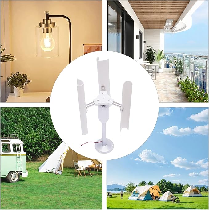 Vertical Wind Turbine Model Generator 3-Blade Windmill Power Charger Wind Turbine Vertical axis Wind Turbine12V Teaching Tool for Scientific Experiments and Model Making