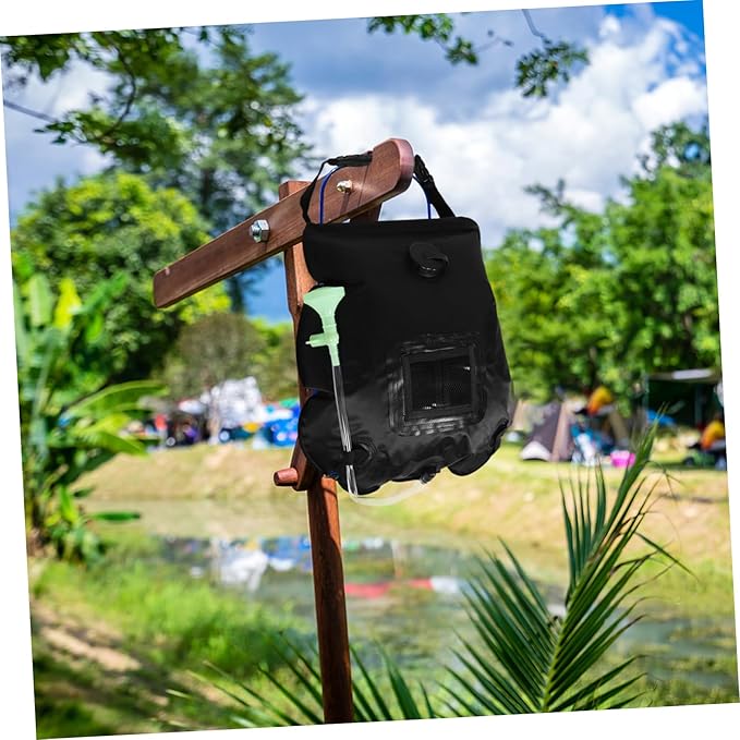 GALPADA Solar Heated Shower Bag for Outdoor Camping Removable Hose Switchable Shower Head Portable Design for Hiking Beach and Travel