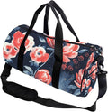 Vivid Botanical Foldable Womens Bag Oxford Tote Bags Adjustable Shoulder Strap Convertible Carry Backpack Cute Carry On Bag For Sleepover Pilates Gym Gifts For Women