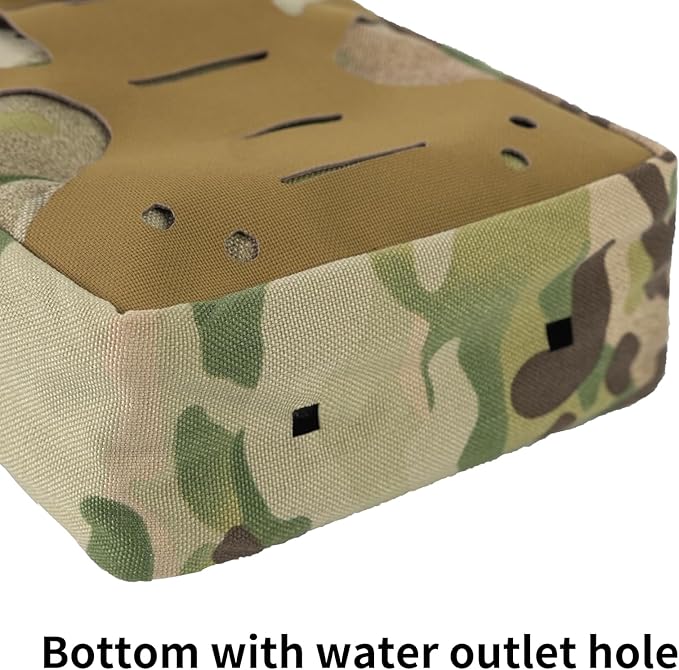 Tactical Hydration Pouch Without Inner Bladder Laser Cut MOLLE Hydration Pouch for Vest Backpack Hunting Climbing