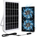 Solar Exhaust Fans &amp Powered Fan with 15W Panel &amp 2-Pack High-Speed Brushless DC FansSolar Ventilation Fan for Greenhouses Chicken Coops Attics Barns Sheds &amp Dog Houses