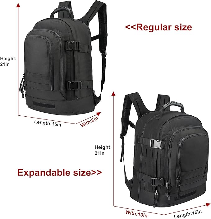 Large 3 Day Expandable 39L-64L Backpack Military Tactical Hiking Camping Daypack