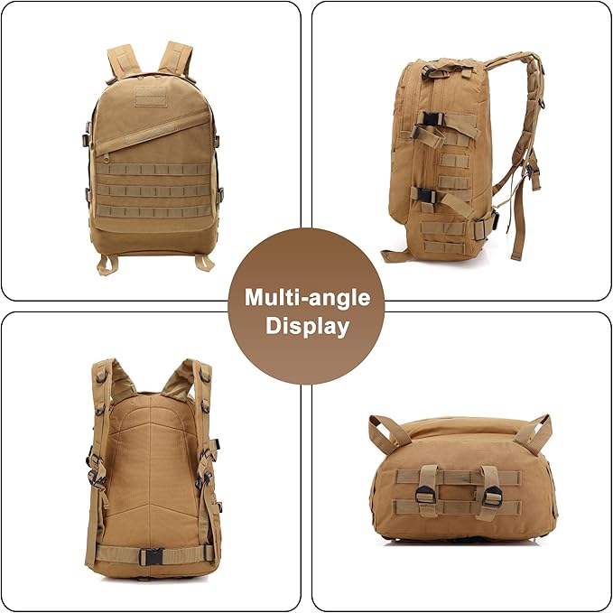 Men's Large Capacity Travel Backpacks Oxford Cloth Outdoor Tactical Duffle Bags Hiking Sports Camping Backpack (H/Multicolor)