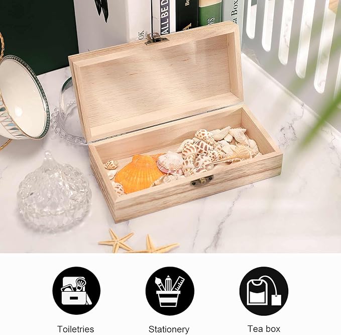 Decorative Wooden Storage Box with LidsBaseball Bats And Ball Print Wooden BoxWooden Gift Boxes for KeepsakeJewelry And Home Decoration
