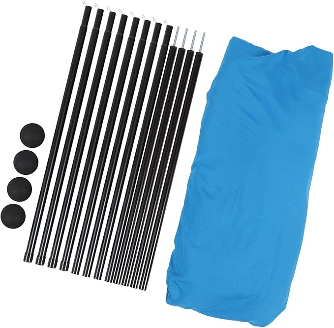 Akozon Beach Tent UPF50+ Sun Shelter with 4 Poles - Pop Up Canopy for Camping Fishing and Backyard Fun (Blue)