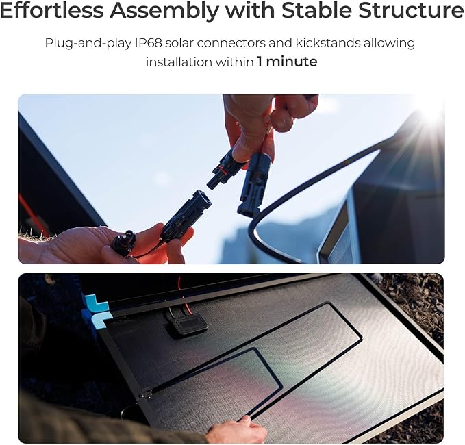 Renogy 220W Portable Solar Panel Suitcase 23% High Efficiency Foldable Solar Charger for Power Station Durable for Decades with Sturdy Kickstands IP67 Waterproof for RV Camping Off-Grid Blackouts