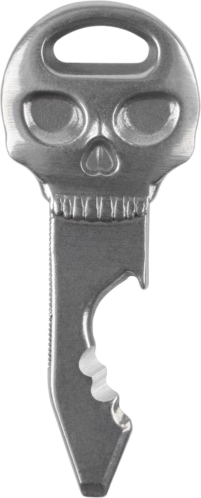 Nite Ize DoohicKey SkullKey Key Tool - Durable Keychain - Multipurpose with Bottle Opener File Serrated Edge Scoring Point &amp Screwdriver - Travel &amp Airport-Friendly Multi Tool - 2 Pack