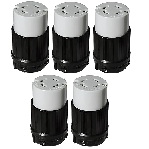 NEMA L14-30C Generator Connectors | 5-Pack | 30 Amp 125/250 Volt L1430C Power Connectors