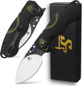 Sitivien ST162 Folding KnifeAUS-10 Steel Blade with G10 Handle Pocket Knife EDC Tool Knife for Outdoor CampingHikingHuntingFishing(Green)