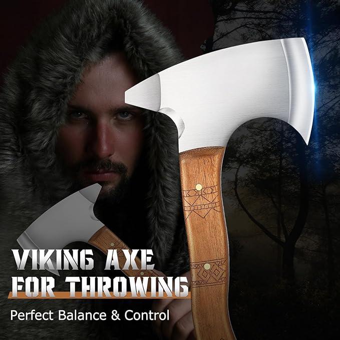 Small Hatchet for Axe Throwing Game - 8.3 Tomahawk Axe Professional Balanced Design with Sheath | Adults Indoor/Outdoor Ax Throwing