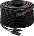 XRDS -RF Solar Panel Cable 100FT 10AWG Solar Extension Cable with Male &amp Female Solar Connectors Flame-Retardant Protective Sleeving Solar Cable Weatherproof PV Wire for Solar Panel Connection