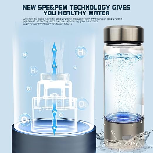 2025 Portable Hydrogen Water Bottle GeneratorSports Cup3-Min Hydrogen Infusion Rechargeablefor HomeOfficeTravel Sports &amp Gift