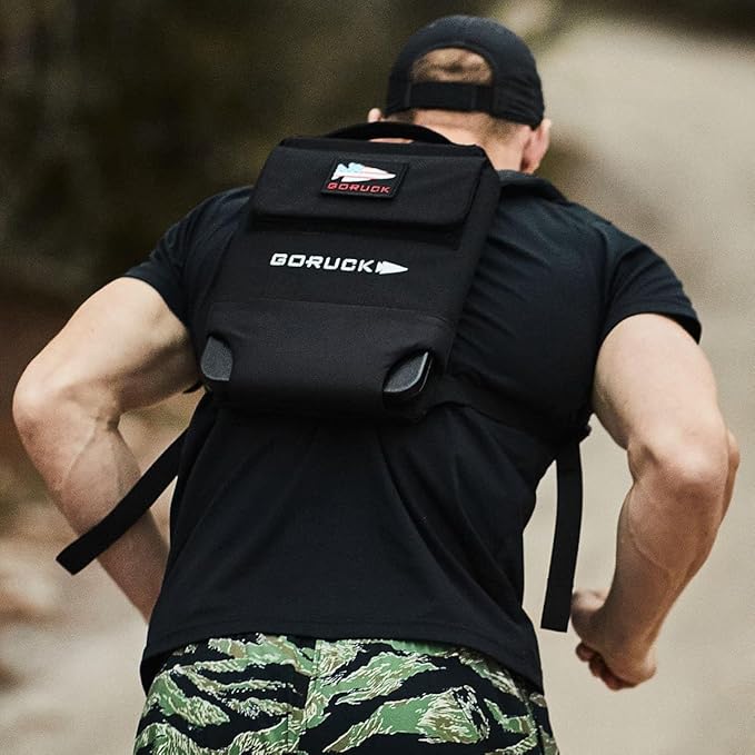 GORUCK Ruck Plate Carrier 3.0 - Streamlined Weighted Rucking Backpack w/Ergonomic Back Support &amp Extra Padded Straps - Compatible Ruck Plates Black