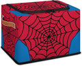 Storage Bin Collapsible Fabric Storage Boxes with Lids for Organizing Red Spider Web Stackable Closet Organizers and Storage Cube Basket for Home Office Bedroom (10.2x14.2)
