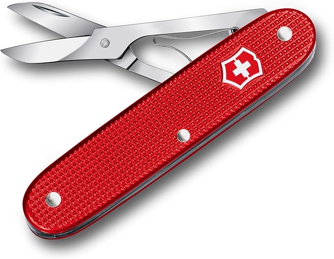 Victorinox Companion X Alox Pocket Tool with Precision Scissors Single Function Tool Compact Lightweight Swiss Made - Red