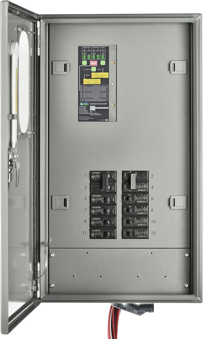 Nature's Generator Pre-Wired 120V/240V 50A 12 Circuits Automatic Transfer Switch