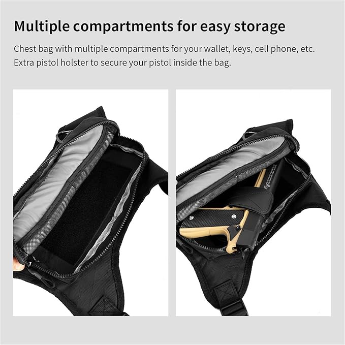 Multi Functional Tactical Chest Bag Fashionable Hip-Hop Street Chest Bag Waterproof Breathable Oxford Bag Sports Backpack