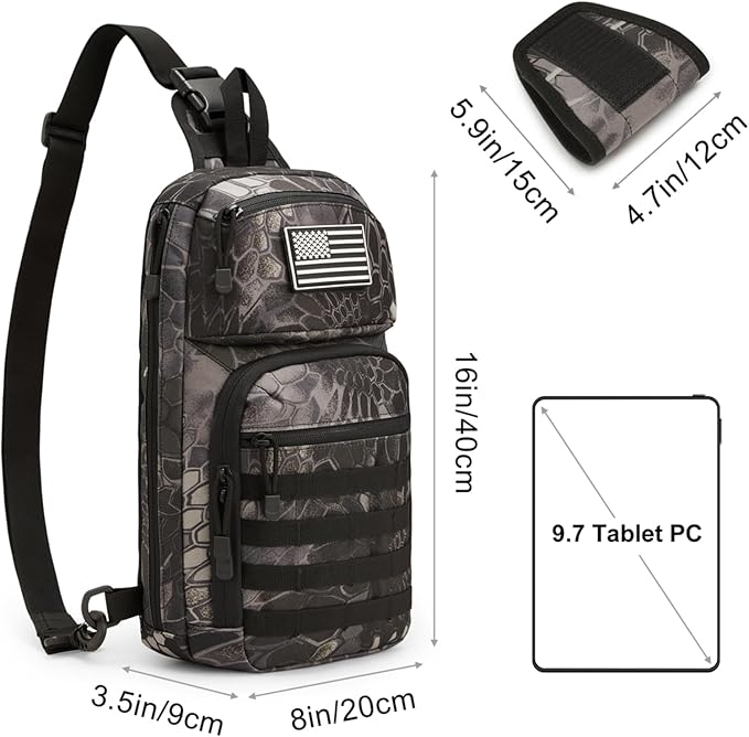 G4Free Outdoor Tactical Bag Backpack and 10L Tactical EDC Sling Bag Backpack
