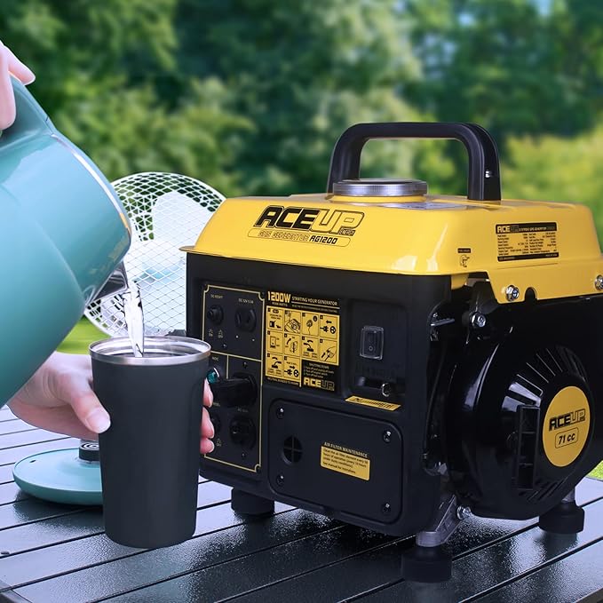 Aceup Energy 1200W Gas Powered Generator Small Portable Generator for Home Use Ultralight EPA &amp CARB Compliant