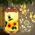 Bees Solar Lanterns Outdoor WaterproofBirthday Gifts for Women Mom Grandma Garden DecorHanging Solar Lights Wall Mount Decorations for YardFront PorchPatioLawn Pathway Landscape