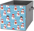 Convenient Closet Organizer Bins Christmas Snowman Foldable Storage Cubes for Clothes Shoes Neat Storage Solution
