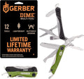 Gerber Gear Dime 12-in-1 Mini EDC Multitool - Needle Nose Pliers Pocket Knife Keychain Bottle Opener - EDC Gear and Equipment - Green