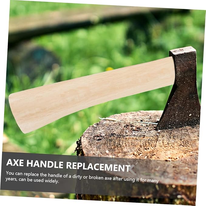 POPETPOP 2sets Axe Wooden Handle Replacement for Outdoor Activities Comfortable Grip Craftsmanship for Firewood Gardening and Camping