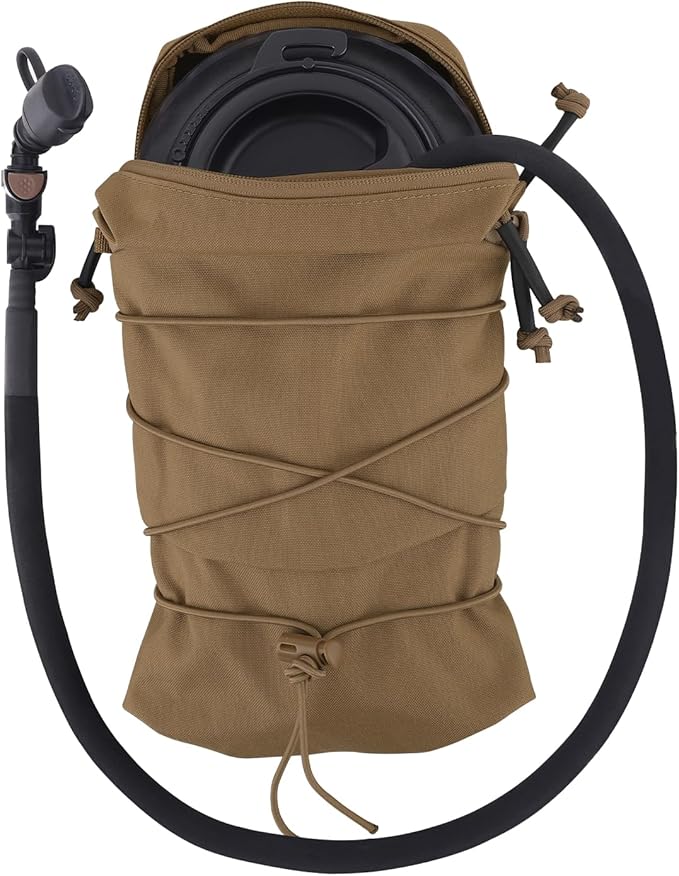 Tactical General Purpose Pocket 12x5 GP Pouch 1.5L Hydration Bag Carrier Backpack Organizer MOLLE + Belt
