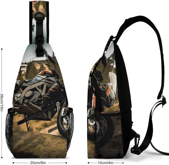Sport Motorcycle Sling Bag Chest Shoulder Backpack Crossbody Bags Travel Chest Pack Anti Theft Fanny Pack Men Women