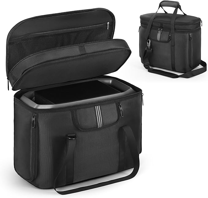 Carrying Case Compatible with ECOFLOW DELTA 3 Plus Portable Power Station Outdoor Travel Storage Bag for ECOFLOW DELTA 2/3/3 Classic Solar Generator and Accessories with Shoulder Strap