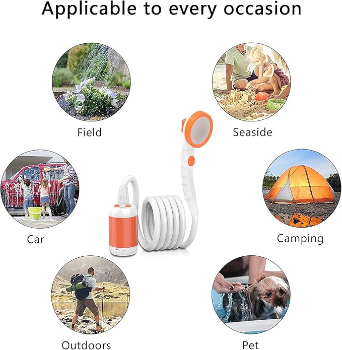 Iron Hammer Camp Shower Portable Shower Camping Shower Outdoor Camp Shower Head for Camping