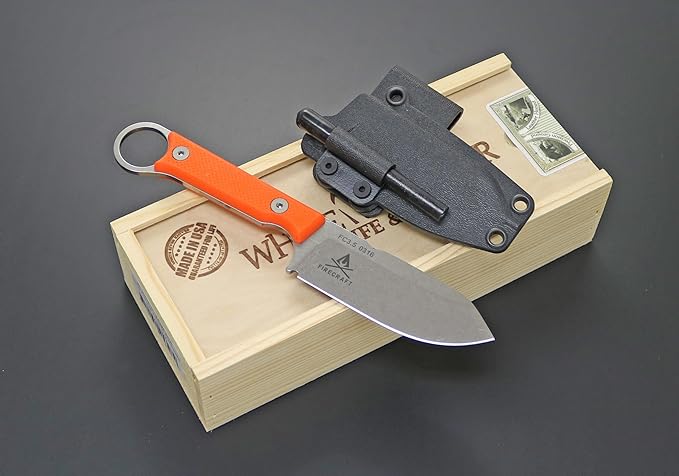 White River Firecraft FC3.5 Pro Orange Handle Magnacut Steel