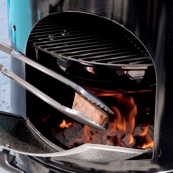 Weber Smokey Mountain Cooker 18-Inch Charcoal Smoker – Outdoor BBQ Smoker with Dual Cooking Grates Porcelain‑Enameled Kettle &amp Temperature Control Dampers