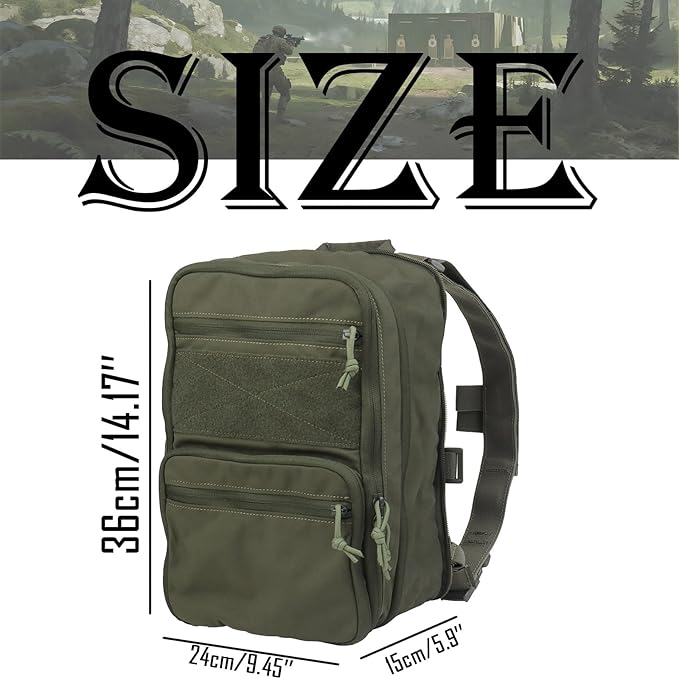 Tactical Utility Backpack 1000D Nylon Portable Double-Shoulder Style MOLLE-Equipped for Camping Picnic and Outdoor Use