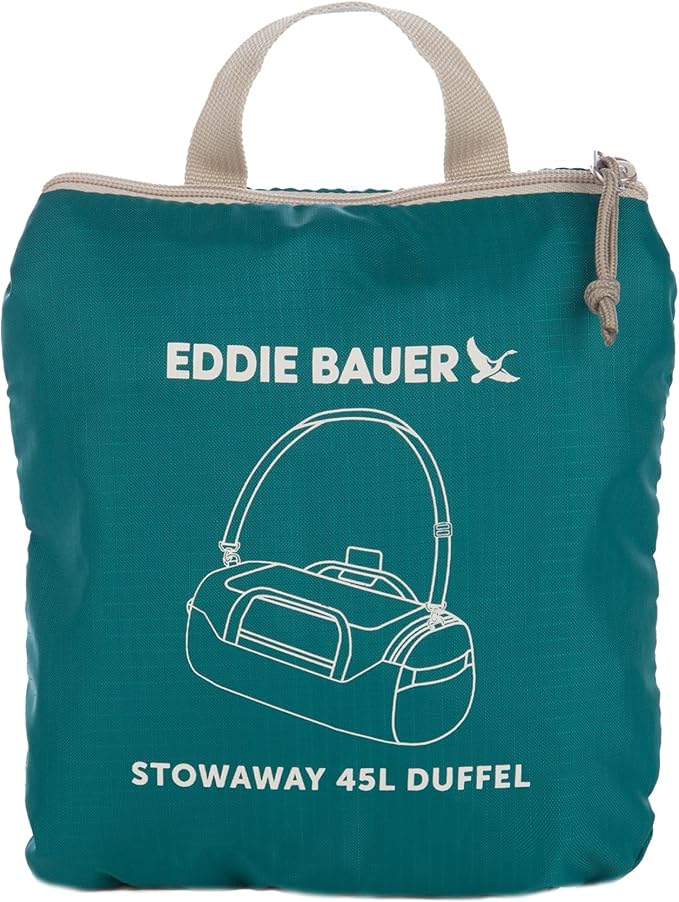 Eddie Bauer Stowaway Packable Duffel Bag | Travel | Foldable | Lightweight | Durable | Ripstop Polyester