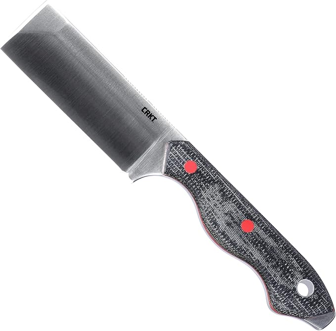 CRKT Razel Fixed Blade Knife with Sheath: D2 Blade Steel with Plain Edge Micarta Handle 4037