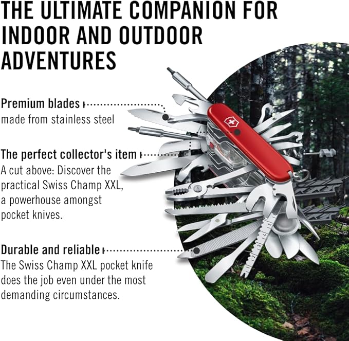 Victorinox Swiss Champ XXL 73 Function Large Pocket Knife Red
